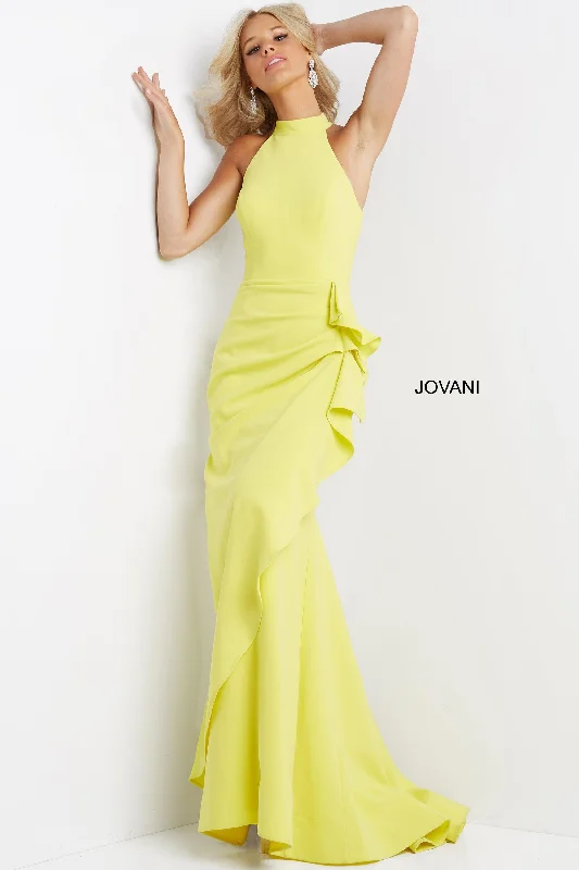 Bodycon dress with a transparent panel​Jovani 07301 Long Formal Evening Prom Gown