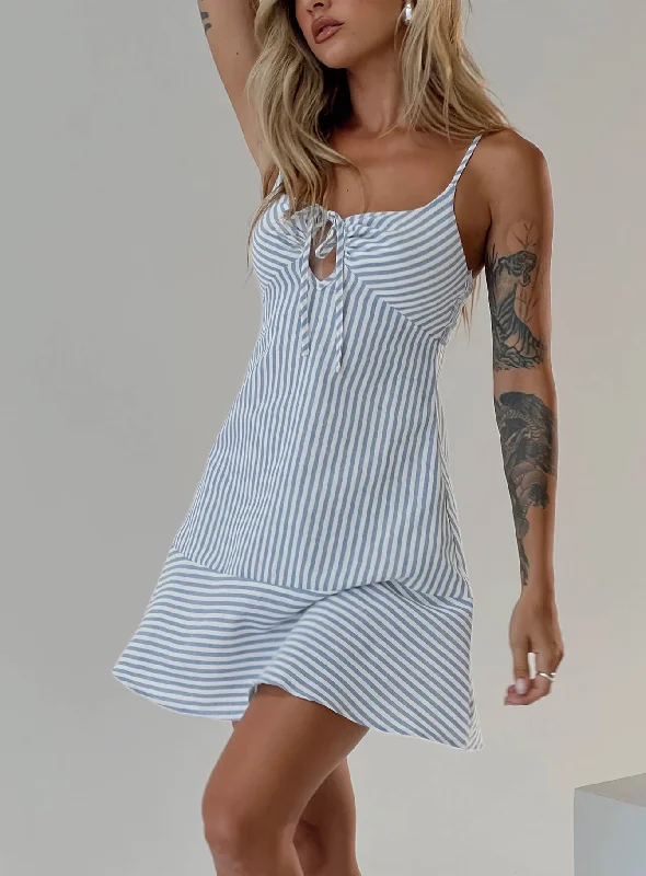 Kearns Mini Dress Blue Stripe