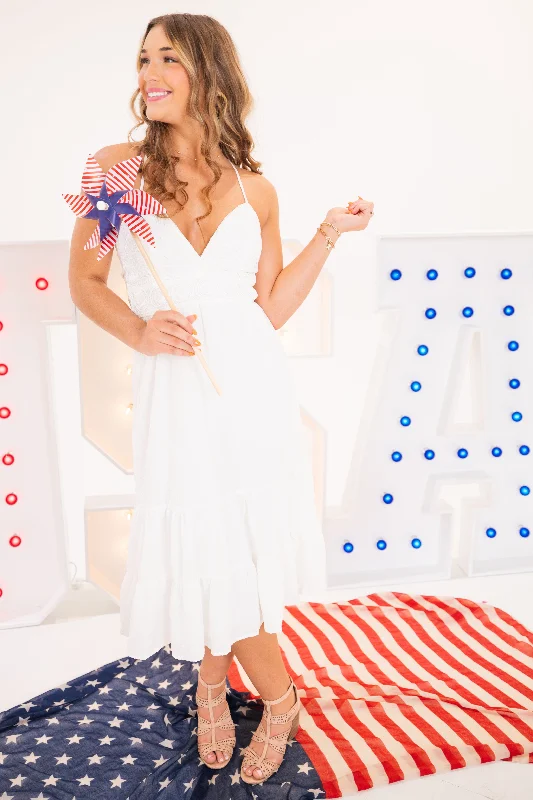 Ribbed - texture wedding guest dresses in neutral colorsLace Cami Textured Tiered Midi Dress With Back Tie by She + Sky Ribbed - texture wedding guest dresses in neutral colorsLace Cami Textured Tiered Midi Dress With Back Tie by She + Sky