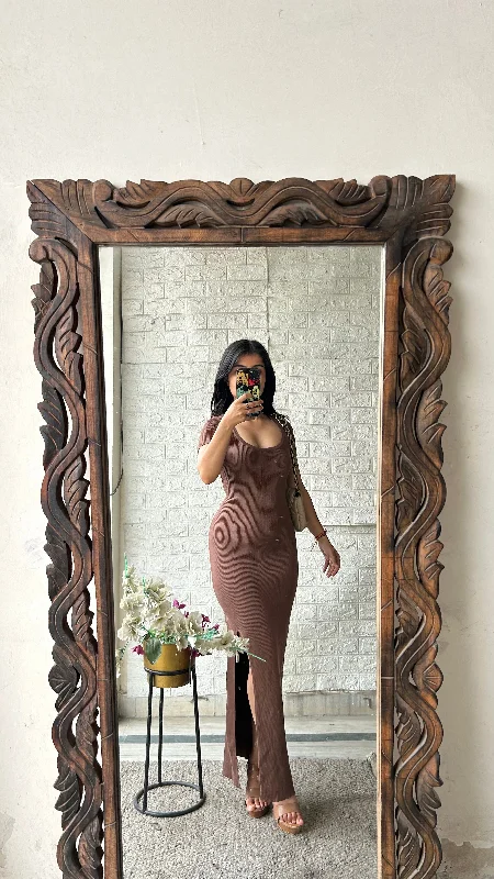 Bodycon dress made of satin for a luxurious feel​Long dress 32-34 bust/l:48
