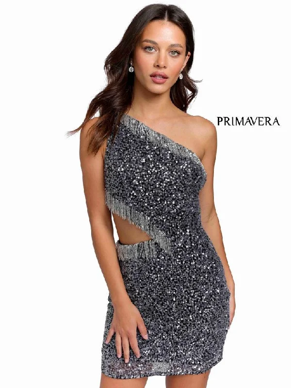 Primavera Couture Short One Shoulder Prom Dress 3863