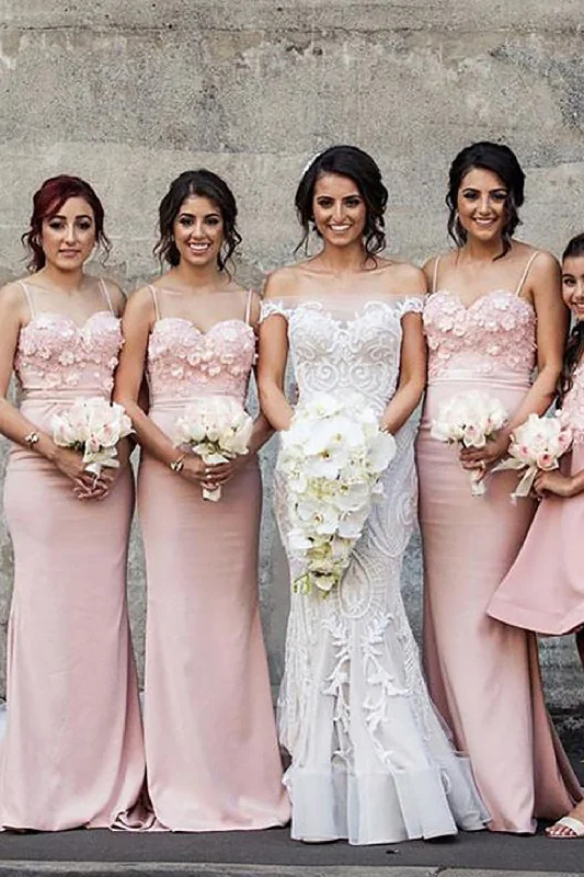 Midi wedding guest dresses in navy blue for a formal affairSpaghetti Straps Blush Bridesmaid Dress with Appliques Midi wedding guest dresses in navy blue for a formal affairSpaghetti Straps Blush Bridesmaid Dress with Appliques
