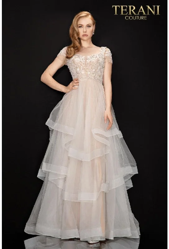 Plus - size bodycon dress for a flattering fitTerani Couture 2011P1175 Long Cap Sleeve Prom Dress Plus - size bodycon dress for a flattering fitTerani Couture 2011P1175 Long Cap Sleeve Prom Dress