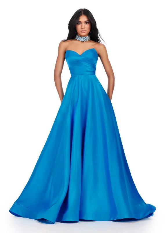 Party dresses with a V - neck design to enhance the necklineASHLEYlauren Dress 11473 Party dresses with a V - neck design to enhance the necklineASHLEYlauren Dress 11473