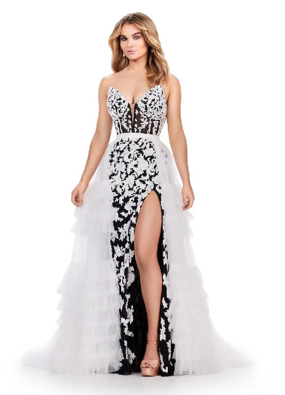 Party dresses with a jacquard pattern for a rich and detailed look​ASHLEYlauren Overskirt 11602