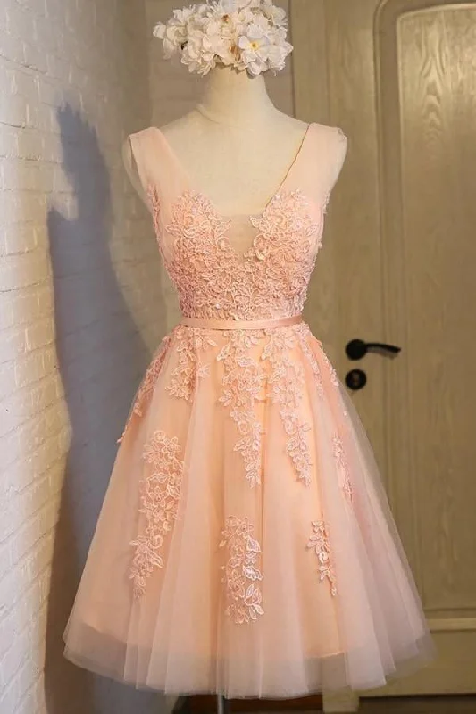 Charming Tulle Cute Homecoming Dress Short Prom Dress PG131