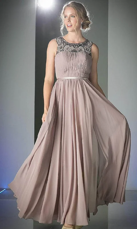 Cinderella Divine 1588 - Beaded A-Line Evening Dress