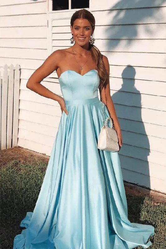 Gothic - style party dresses for a dark and mysterious lookElegant Sweetheart Lace-Up Back A-Line Ice Blue Prom/Formal Dress PSK121 Gothic - style party dresses for a dark and mysterious lookElegant Sweetheart Lace-Up Back A-Line Ice Blue Prom/Formal Dress PSK121