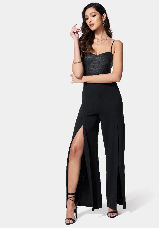Formal dresses with pleated bodices and taffeta fabric for a traditional lookVegan Leather Open Leg Jumpsuit Formal dresses with pleated bodices and taffeta fabric for a traditional lookVegan Leather Open Leg Jumpsuit