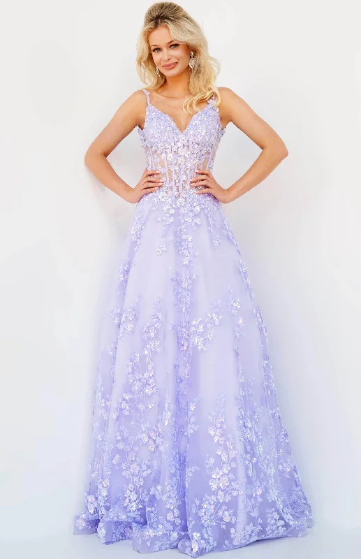 Sleeveless formal dresses with sequined straps and a - line skirts for a classic formal eventJovani 63170 - Floral Corset A-Line Prom Dress Sleeveless formal dresses with sequined straps and a - line skirts for a classic formal eventJovani 63170 - Floral Corset A-Line Prom Dress