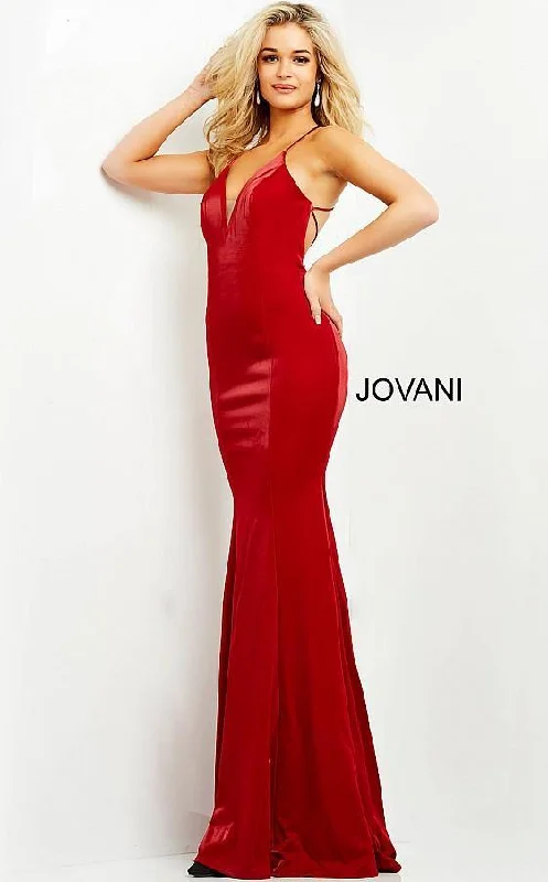 Jovani 68463 Prom Long Spaghetti Strap Formal Gown B