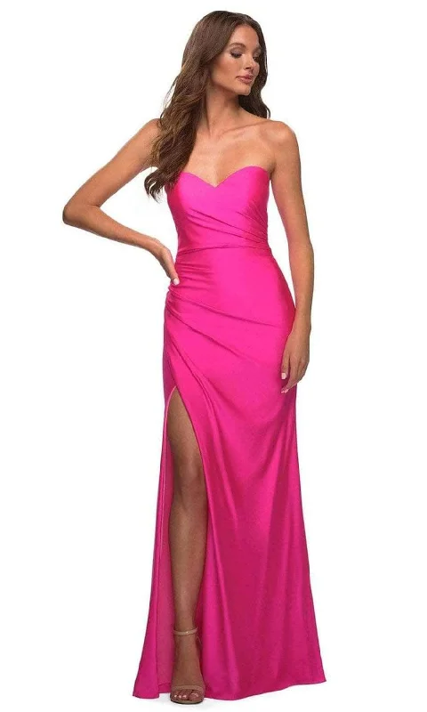 La Femme - 30600 Sweetheart High Slit Dress