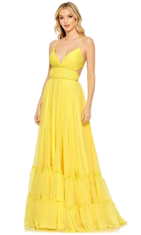 Formal dresses with one - shoulder ruffled straps and sequined bodices for a trendy and eye - catching lookMac Duggal 67967 - Sleeveless Ruffles Formal Dress Formal dresses with one - shoulder ruffled straps and sequined bodices for a trendy and eye - catching lookMac Duggal 67967 - Sleeveless Ruffles Formal Dress