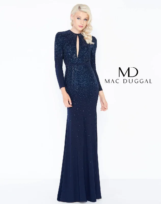 Mac Duggal 62908 Long Sleeve Evening Prom Dress