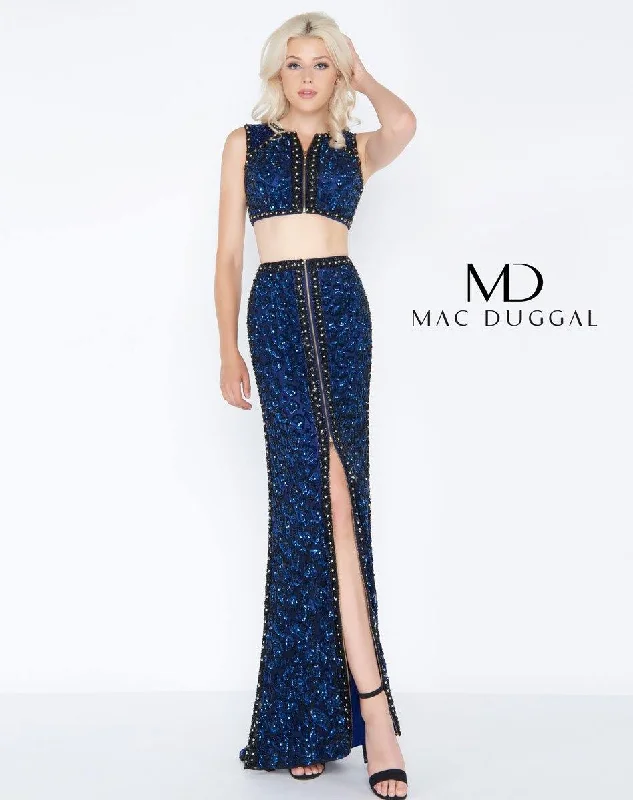 Mac Duggal 4672 Long Two Piece Prom Sheath Dress