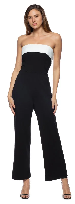 Marina  Strapless Wide Leg Jumpsuit