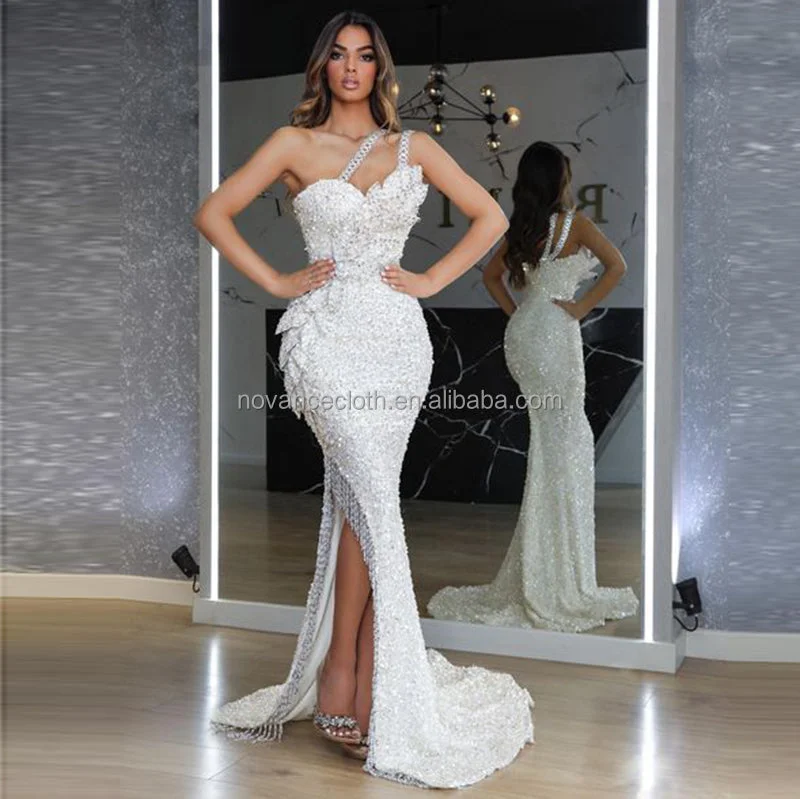 Prom dresses with side - slit skirts and beaded fringes for a glamorous appearanceNocance F3142 Customised Womens Elegant Womens Dresses Off Shoulder High Slit Bodycon Design Sexy Maxi Casual Evening Dress Prom dresses with side - slit skirts and beaded fringes for a glamorous appearanceNocance F3142 Customised Womens Elegant Womens Dresses Off Shoulder High Slit Bodycon Design Sexy Maxi Casual Evening Dress