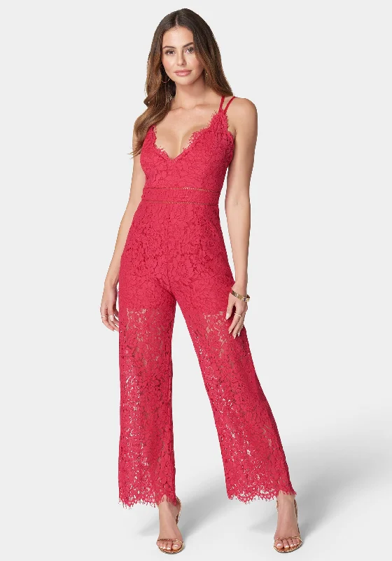 Prom dresses with gathered skirts and crystal - encrusted belts for a luxurious promStrappy Back Lace Jumpsuit Prom dresses with gathered skirts and crystal - encrusted belts for a luxurious promStrappy Back Lace Jumpsuit