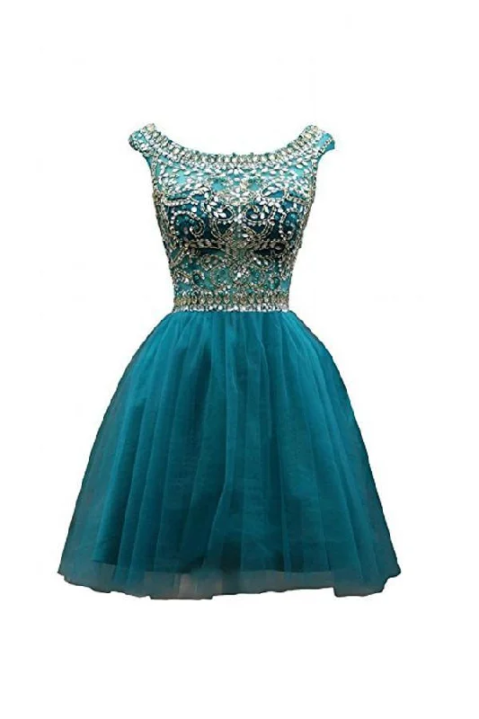 Party dresses with a metallic - thread embroidery for a luxurious touchTulle Scoop Neckline A Line Homecoming Dresses Prom Dresses PG050 Party dresses with a metallic - thread embroidery for a luxurious touchTulle Scoop Neckline A Line Homecoming Dresses Prom Dresses PG050