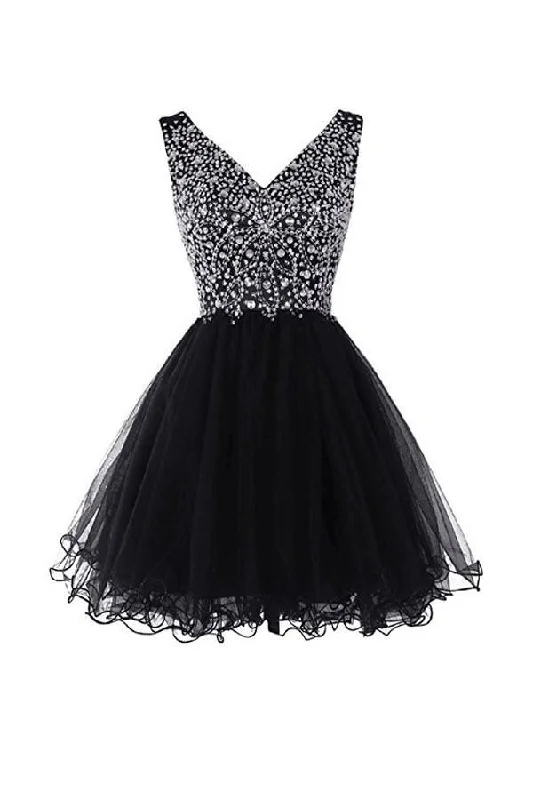 Party dresses with a mermaid silhouette for a figure - hugging fitV-Neck Graduation Homecoming Dresses Beaded Tulle PG044 Party dresses with a mermaid silhouette for a figure - hugging fitV-Neck Graduation Homecoming Dresses Beaded Tulle PG044