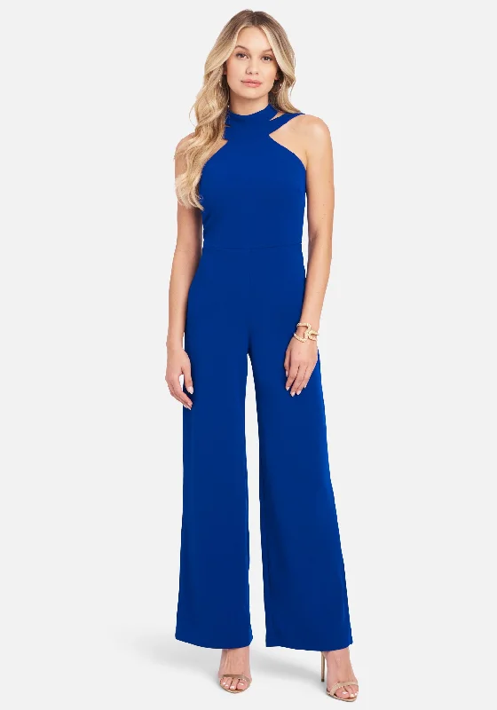 Prom dresses with pom - pom - decorated hems and cotton - blend fabrics for a playful and comfortable formal styleWide Leg Halter Jumpsuit Prom dresses with pom - pom - decorated hems and cotton - blend fabrics for a playful and comfortable formal styleWide Leg Halter Jumpsuit