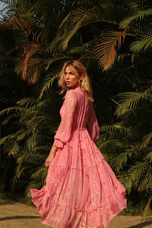 V - neck cover ups for a flattering necklineCoverup Helena Pink Gum
