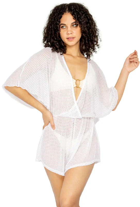 Wrap - around cover ups for a customizable fitDEEP V-NECK BATWING SLEEVE ROMPER - NAC Wrap - around cover ups for a customizable fitDEEP V-NECK BATWING SLEEVE ROMPER - NAC