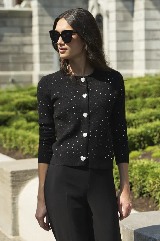 Split - hem cover ups for a more dynamic and stylish appearanceFrank Lyman Cardigan 244611U Black/Silver Split - hem cover ups for a more dynamic and stylish appearanceFrank Lyman Cardigan 244611U Black/Silver