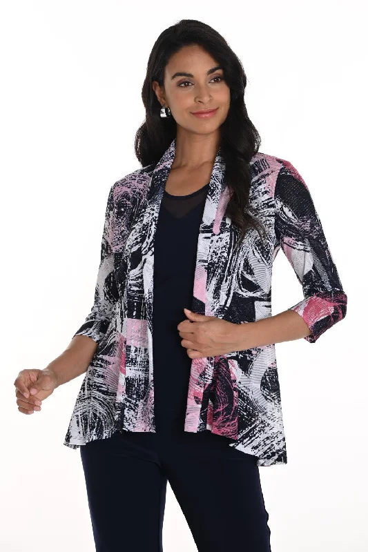 Petite - fit cropped linen cover ups for a breezy summer strollFrank Lyman Throw-Over 256350 Navy/Pink Petite - fit cropped linen cover ups for a breezy summer strollFrank Lyman Throw-Over 256350 Navy/Pink