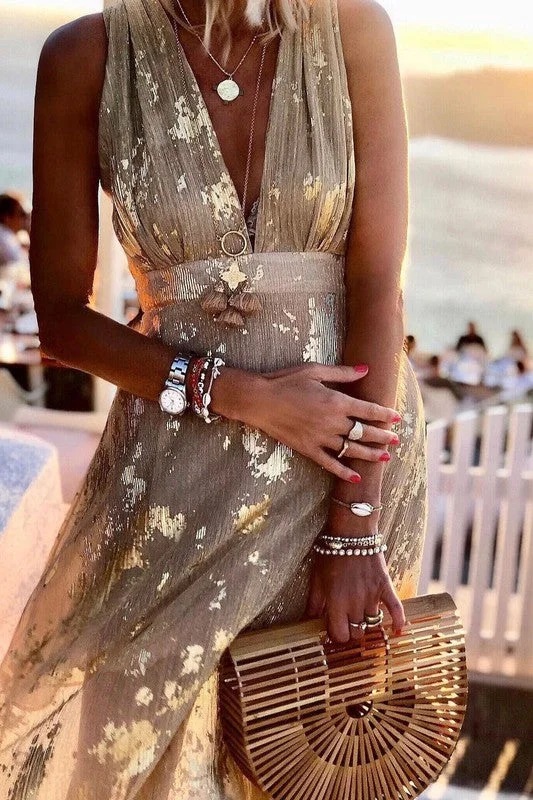 Women's sheer chiffon cover ups for beach partiesGoddess maxi cover up dress