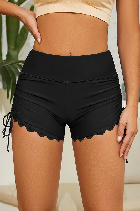 Plus Size Women's Wrap - Style One - Pieces in Burgundy with Belt for a Figure - Flattering OptionHigh Waisted Swim Shorts Side Tie Swimsuit Bottoms Board Shorts Plus Size Women's Wrap - Style One - Pieces in Burgundy with Belt for a Figure - Flattering OptionHigh Waisted Swim Shorts Side Tie Swimsuit Bottoms Board Shorts