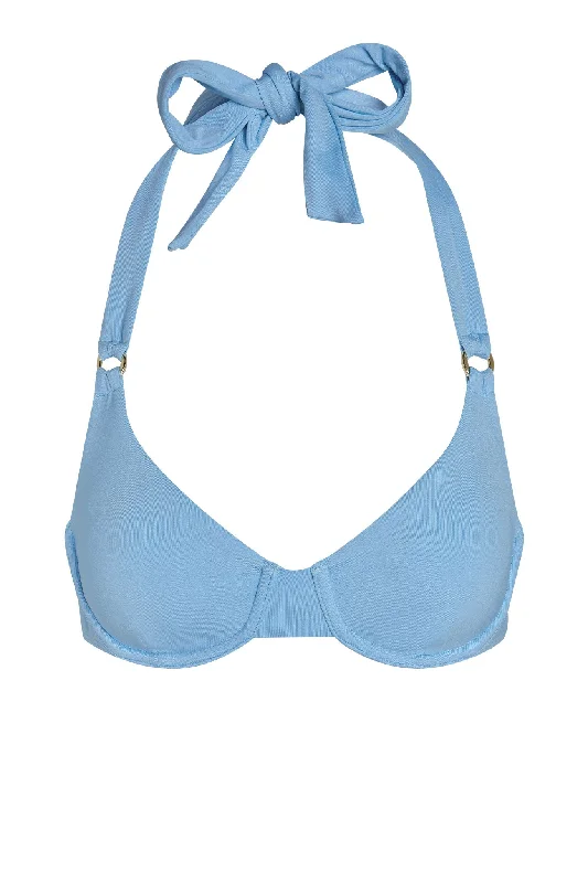 Women's High - Neck Swim Tops in Navy with Zipper for a Sleek and Sporty LookHonolulu Top - Ibiza Blue Women's High - Neck Swim Tops in Navy with Zipper for a Sleek and Sporty LookHonolulu Top - Ibiza Blue