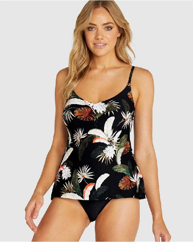 Women's Underwire Push - Up Swim Tops in Black for Enhanced Support and CleavageKailani Tankini Women's Underwire Push - Up Swim Tops in Black for Enhanced Support and CleavageKailani Tankini