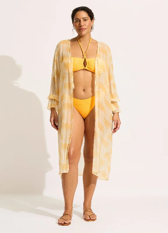 Maxi - length cover ups for a dramatic and elegant beach lookKasbah Tie Front Cover Up - Ecru Maxi - length cover ups for a dramatic and elegant beach lookKasbah Tie Front Cover Up - Ecru