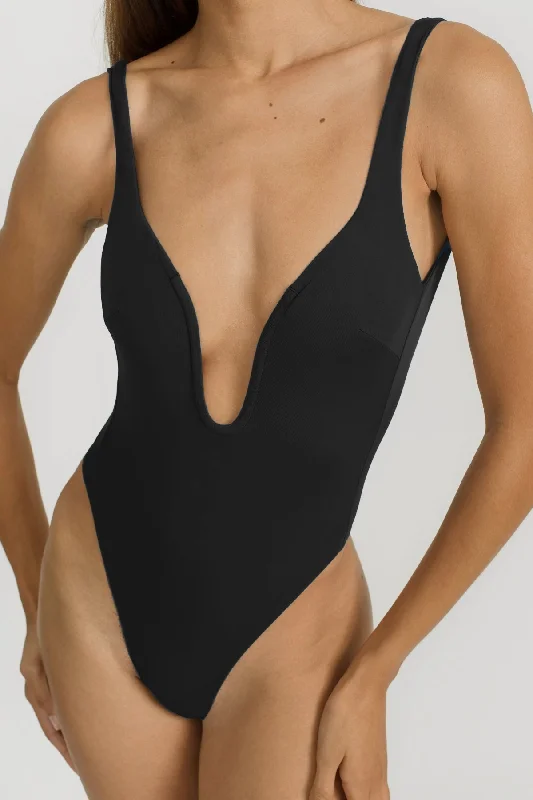 Women's Sequined Mini One - Pieces in Gold for a Glamorous New Year's Eve PartyLana One Piece - Black Women's Sequined Mini One - Pieces in Gold for a Glamorous New Year's Eve PartyLana One Piece - Black