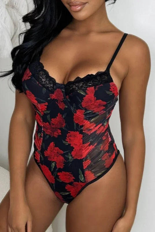Printed Bodysuits with Floral Patterns for a Feminine VibeLove To Dream Multi Rose Print Mesh Bodysuit Printed Bodysuits with Floral Patterns for a Feminine VibeLove To Dream Multi Rose Print Mesh Bodysuit