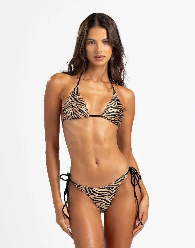 Women's Mesh - Inserted Swim Tops in Black for a Sexy and Modern Beach EnsembleLuna Triangle Top - Tiger Women's Mesh - Inserted Swim Tops in Black for a Sexy and Modern Beach EnsembleLuna Triangle Top - Tiger