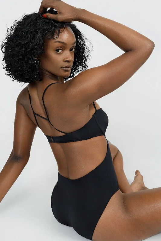 Women's Long - Length One - Pieces in Gray with Asymmetric Hem for a Contemporary and Fashionable LookMalia One Piece Full Coverage - Black Women's Long - Length One - Pieces in Gray with Asymmetric Hem for a Contemporary and Fashionable LookMalia One Piece Full Coverage - Black