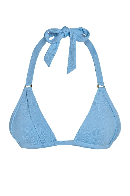 Women's Metallic - Trimmed Swim Tops in Gold for a Glamorous Beach PartyMorocco Top - Ibiza Blue