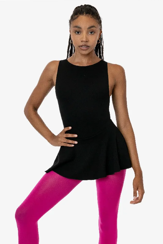 Crop Bodysuits to Pair with High - Waisted BottomsPON413 - Ponte Boatneck Ballerina Skirted Leotard Crop Bodysuits to Pair with High - Waisted BottomsPON413 - Ponte Boatneck Ballerina Skirted Leotard