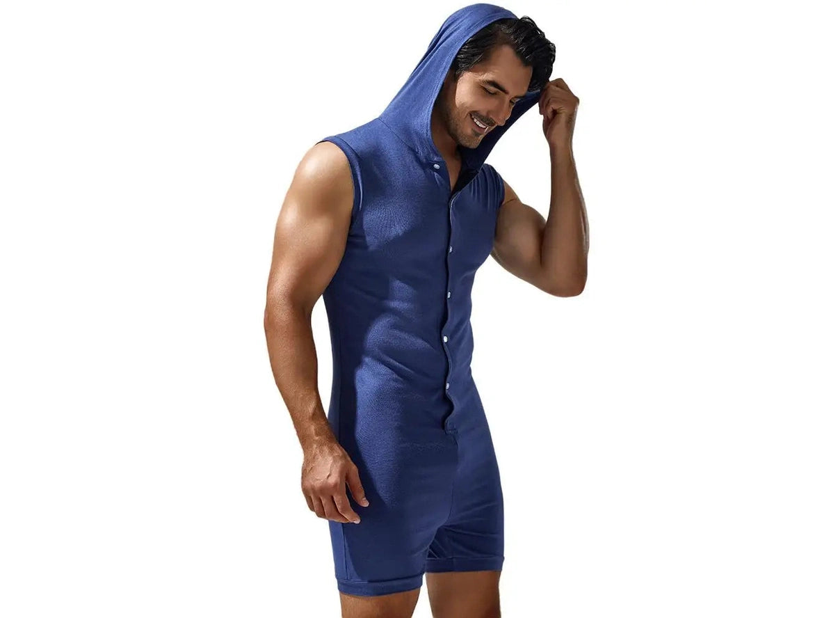 Compression Bodysuits for Post - Workout RecoveryGay Loungewear | TAUWELL Sleeveless Hooded Bodysuit Compression Bodysuits for Post - Workout RecoveryGay Loungewear | TAUWELL Sleeveless Hooded Bodysuit