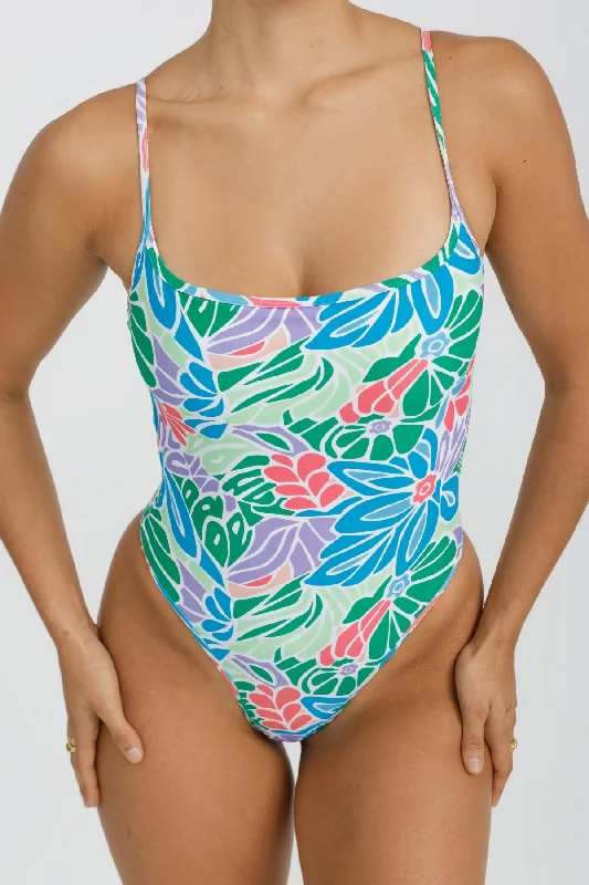 Theo One Piece - Aqua Floral